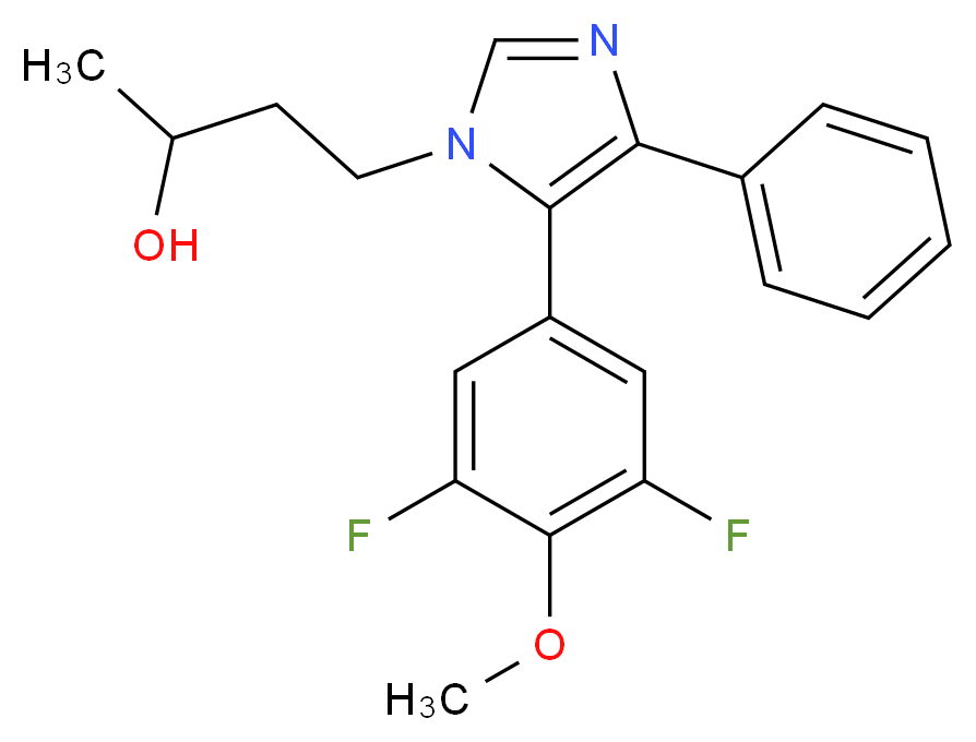 4-[5-(3,5-difluoro-4-methoxyphenyl)-4-phenyl-1H-imidazol-1-yl]butan-2-ol_分子结构_CAS_)