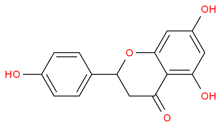 5,7-dihydroxy-2-(4-hydroxyphenyl)-3,4-dihydro-2H-1-benzopyran-4-one_分子结构_CAS_67604-48-2