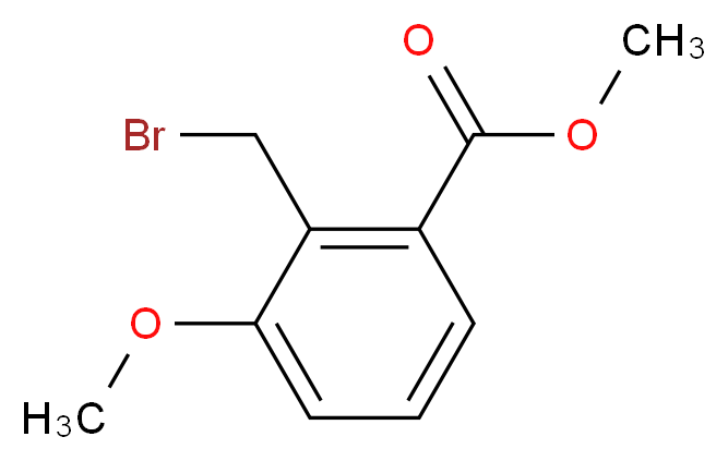 methyl 2-(bromomethyl)-3-methoxybenzoate_分子结构_CAS_71887-28-0