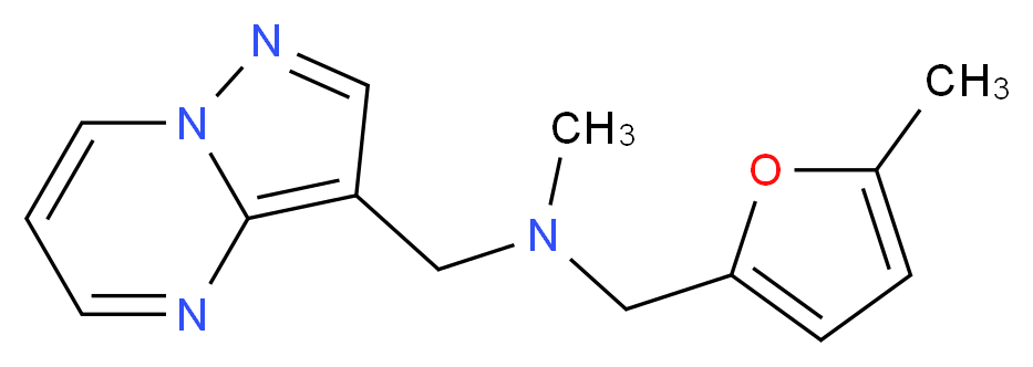 N-methyl-1-(5-methyl-2-furyl)-N-(pyrazolo[1,5-a]pyrimidin-3-ylmethyl)methanamine_分子结构_CAS_)