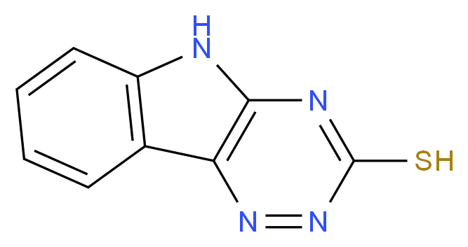 3-Mercaptoindolo[2,3-e]-1,2,4-triazine_分子结构_CAS_28668-95-3)