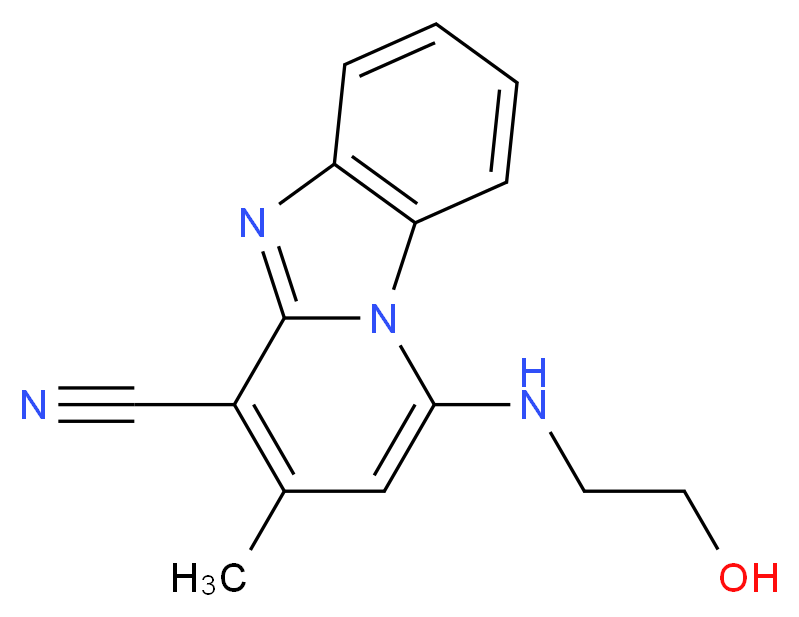 1-[(2-hydroxyethyl)amino]-3-methylpyrido[1,2-a]benzimidazole-4-carbonitrile_分子结构_CAS_305331-46-8)