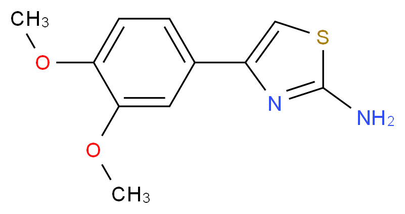 4-(3,4-dimethoxyphenyl)-1,3-thiazol-2-amine_分子结构_CAS_51837-85-5