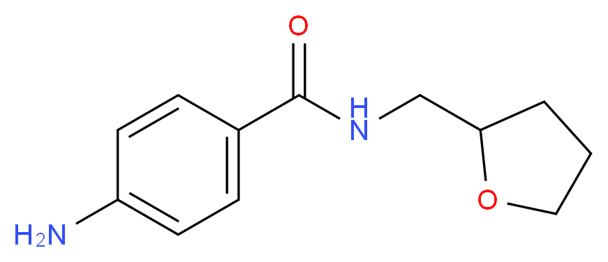 4-Amino-N-(tetrahydro-2-furanylmethyl)benzamide_分子结构_CAS_361464-34-8)