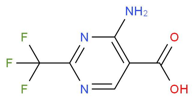 4-Amino-2-trifluoromethyl-pyrimidine-5-carboxylic acid_分子结构_CAS_777-43-5)