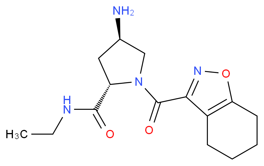 (2S,4R)-4-amino-N-ethyl-1-(4,5,6,7-tetrahydro-1,2-benzisoxazol-3-ylcarbonyl)pyrrolidine-2-carboxamide_分子结构_CAS_)