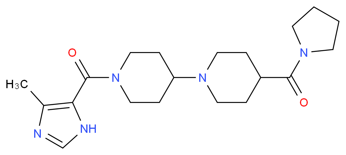 1'-[(4-methyl-1H-imidazol-5-yl)carbonyl]-4-(pyrrolidin-1-ylcarbonyl)-1,4'-bipiperidine_分子结构_CAS_)