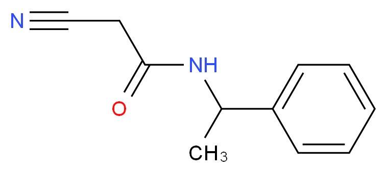 2-Cyano-N-(1-phenyl-ethyl)-acetamide_分子结构_CAS_)