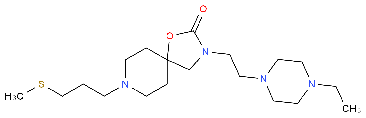 3-[2-(4-ethylpiperazin-1-yl)ethyl]-8-[3-(methylthio)propyl]-1-oxa-3,8-diazaspiro[4.5]decan-2-one_分子结构_CAS_)