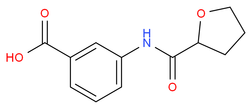 3-(oxolane-2-amido)benzoic acid_分子结构_CAS_669704-13-6