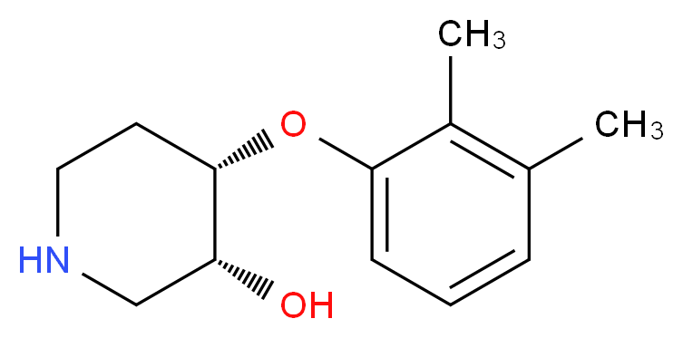 (3R,4S)-4-(2,3-dimethylphenoxy)piperidin-3-ol_分子结构_CAS_66208-11-5