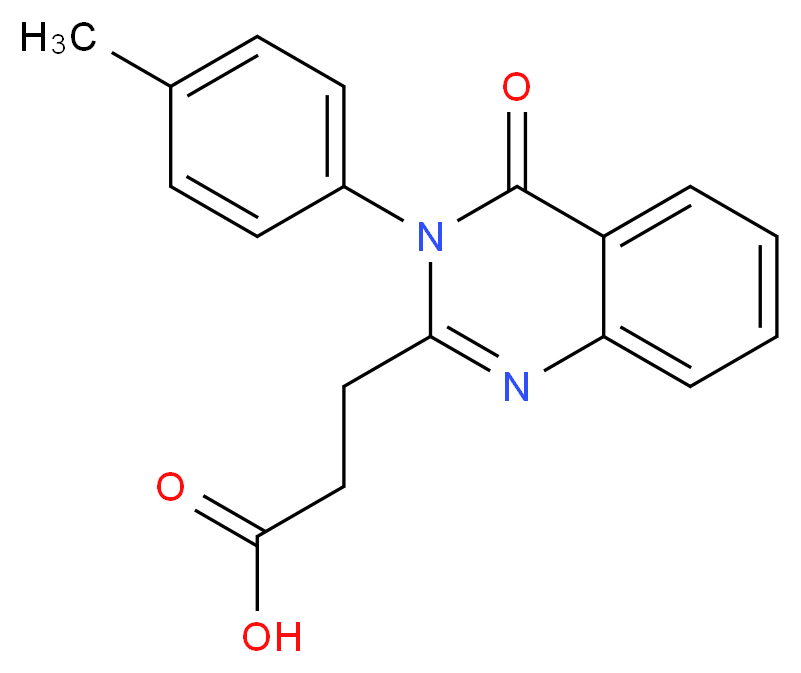 3-(4-Oxo-3-p-tolyl-3,4-dihydro-quinazolin-2-yl)-propionic acid_分子结构_CAS_84312-87-8)