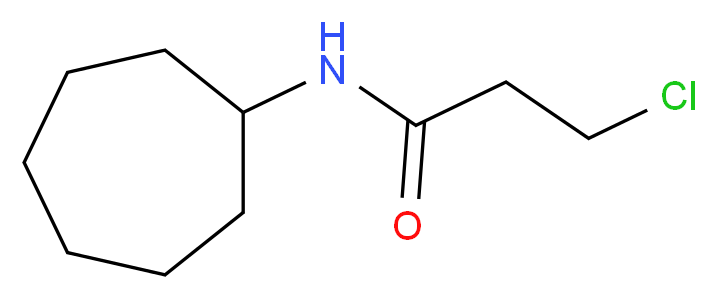 3-chloro-N-cycloheptylpropanamide_分子结构_CAS_349098-09-5