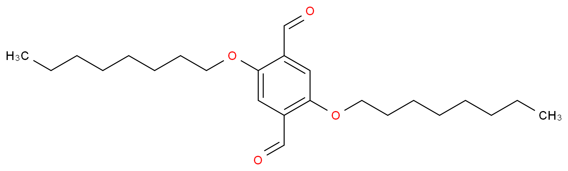 2,5-bis(octyloxy)benzene-1,4-dicarbaldehyde_分子结构_CAS_123440-34-6