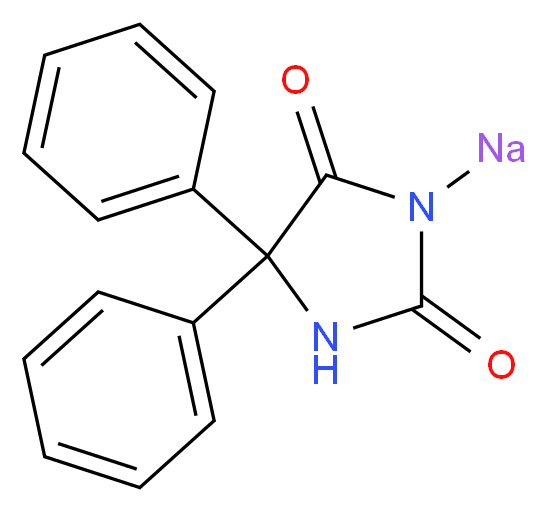 5,5-diphenyl-3-sodioimidazolidine-2,4-dione_分子结构_CAS_630-93-3