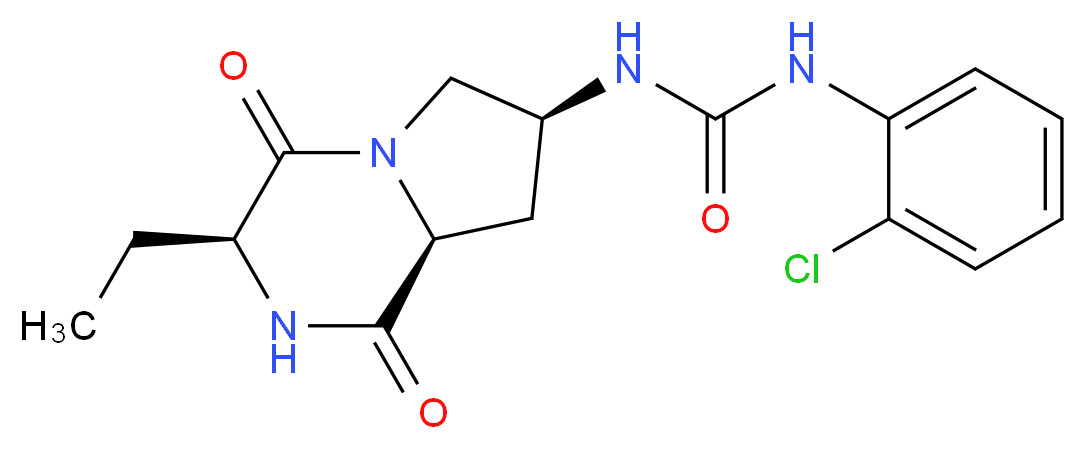 N-(2-chlorophenyl)-N'-[(3S,7S,8aS)-3-ethyl-1,4-dioxooctahydropyrrolo[1,2-a]pyrazin-7-yl]urea_分子结构_CAS_)