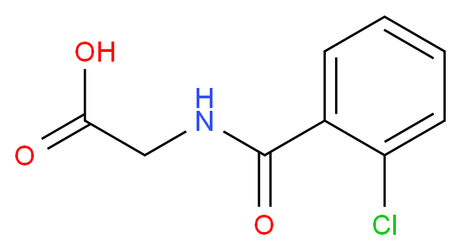 (2-Chloro-benzoylamino)-acetic acid_分子结构_CAS_16555-60-5)