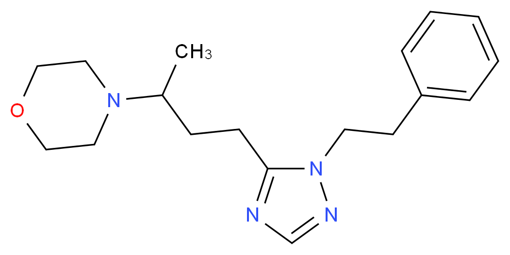 4-{1-methyl-3-[1-(2-phenylethyl)-1H-1,2,4-triazol-5-yl]propyl}morpholine_分子结构_CAS_)