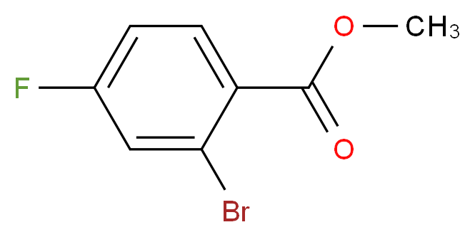 Methyl 2-bromo-4-fluorobenzoate_分子结构_CAS_653-92-9)