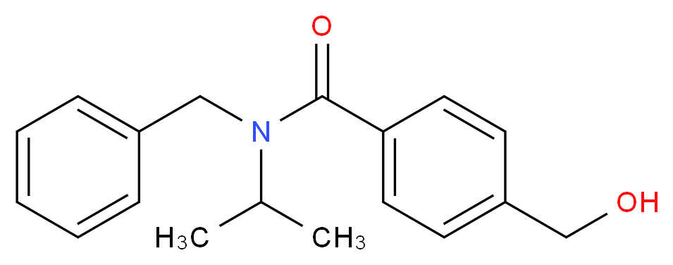 N-benzyl-4-(hydroxymethyl)-N-(propan-2-yl)benzamide_分子结构_CAS_349091-96-9