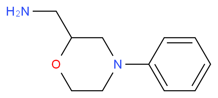 (4-phenylmorpholin-2-yl)methanamine_分子结构_CAS_112913-99-2