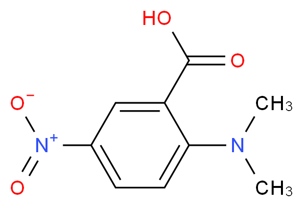 2-(dimethylamino)-5-nitrobenzoic acid_分子结构_CAS_4405-28-1