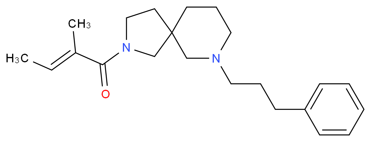 2-[(2E)-2-methyl-2-butenoyl]-7-(3-phenylpropyl)-2,7-diazaspiro[4.5]decane_分子结构_CAS_)