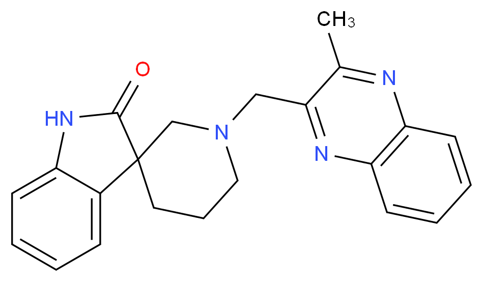 1'-[(3-methylquinoxalin-2-yl)methyl]spiro[indole-3,3'-piperidin]-2(1H)-one_分子结构_CAS_)