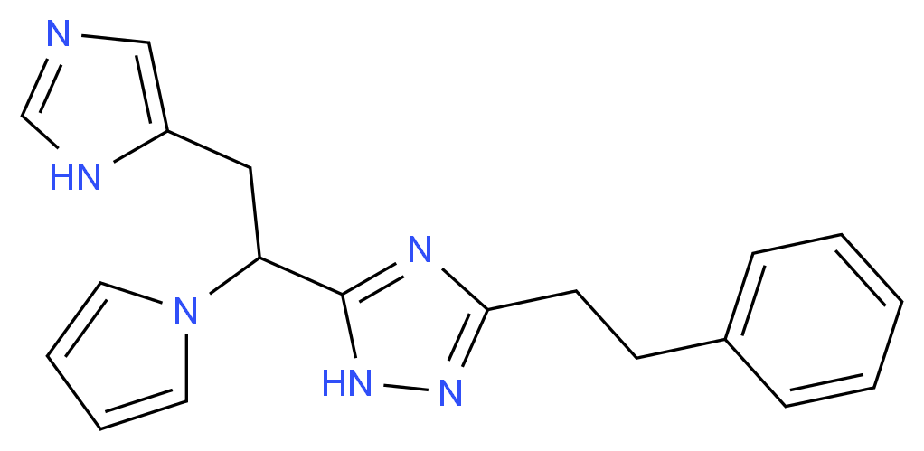5-[2-(1H-imidazol-5-yl)-1-(1H-pyrrol-1-yl)ethyl]-3-(2-phenylethyl)-1H-1,2,4-triazole_分子结构_CAS_)