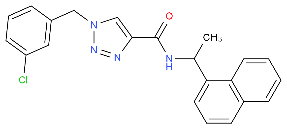 1-(3-chlorobenzyl)-N-[1-(1-naphthyl)ethyl]-1H-1,2,3-triazole-4-carboxamide_分子结构_CAS_)