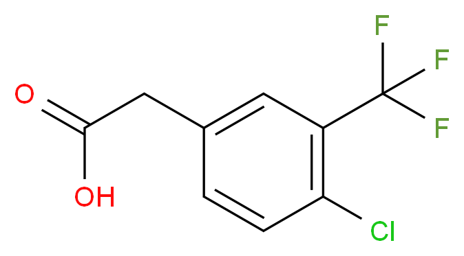 2-[4-chloro-3-(trifluoromethyl)phenyl]acetic acid_分子结构_CAS_22902-86-9