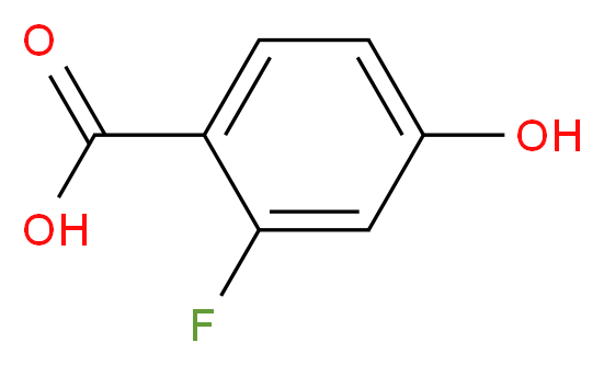 2-Fluoro-4-hydroxybenzoic acid_分子结构_CAS_65145-13-3)