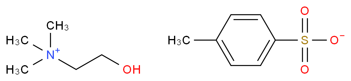 2-Hydroxy-N,N,N-trimethylethanaminium 4-methylbenzenesulfonate_分子结构_CAS_55357-38-5)