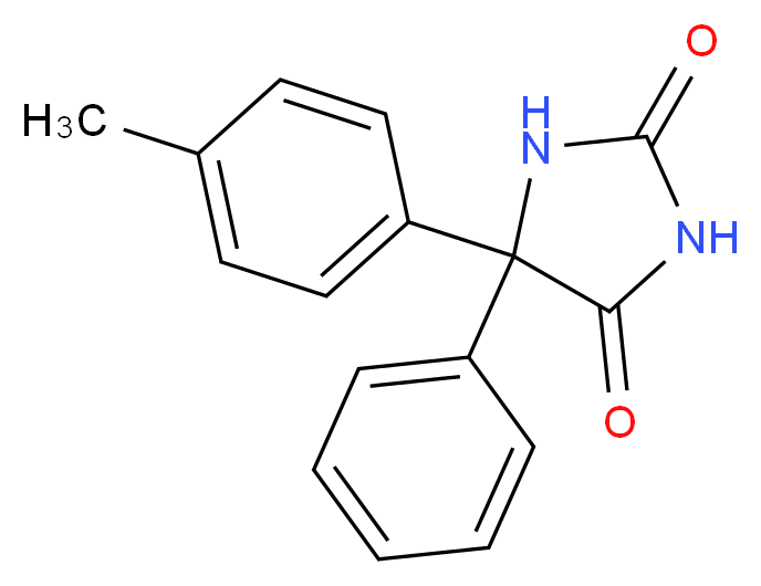 5-(p-Methylphenyl)-5-phenylhydantoin_分子结构_CAS_51169-17-6)