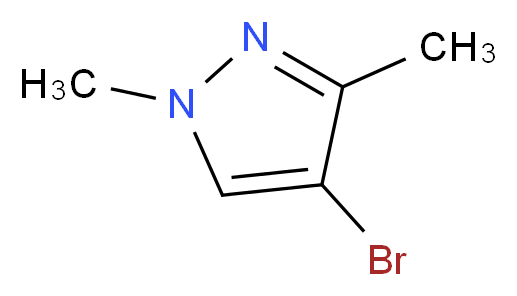 4-bromo-1,3-dimethyl-1H-pyrazole_分子结构_CAS_5775-82-6
