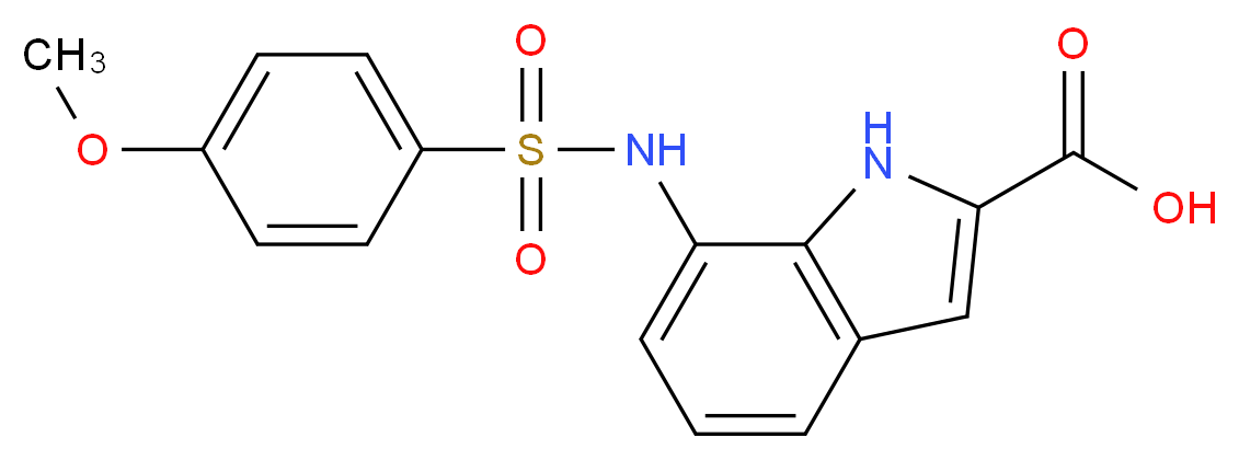 7-{[(4-Methoxyphenyl)sulfonyl]amino}-1H-indole-2-carboxylic acid_分子结构_CAS_397245-05-5)
