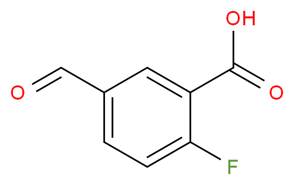 2-fluoro-5-formylbenzoic acid_分子结构_CAS_550363-85-4