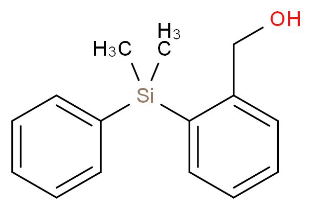 {2-[dimethyl(phenyl)silyl]phenyl}methanol_分子结构_CAS_853955-69-8