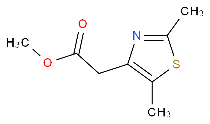 methyl 2-(2,5-dimethyl-1,3-thiazol-4-yl)acetate_分子结构_CAS_306937-37-1)