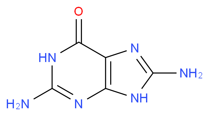 2,8-diamino-6,9-dihydro-1H-purin-6-one_分子结构_CAS_28128-41-8