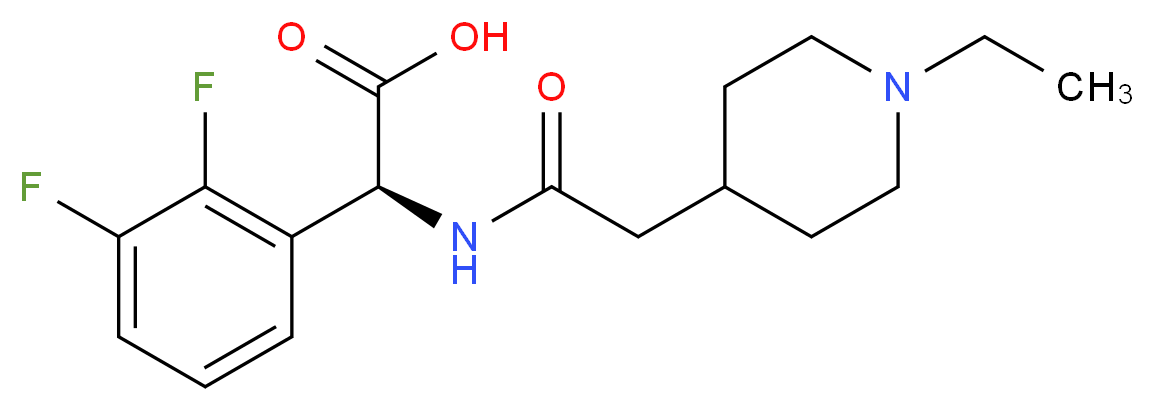 (2S)-(2,3-difluorophenyl){[(1-ethyl-4-piperidinyl)acetyl]amino}acetic acid_分子结构_CAS_)