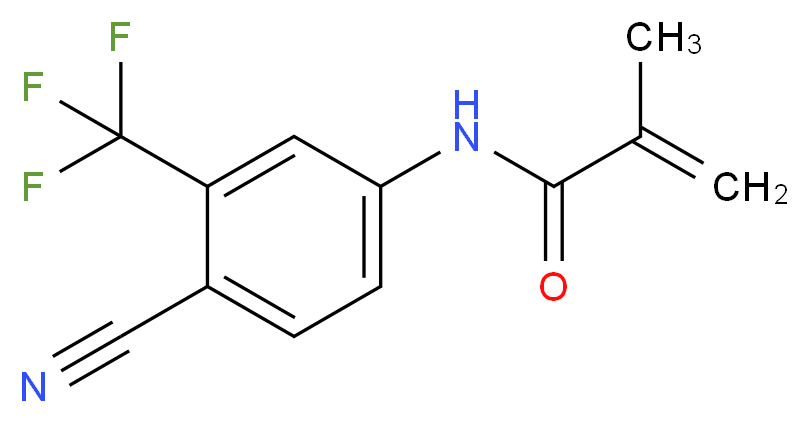 N-[4-cyano-3-(trifluoromethyl)phenyl]-2-methylprop-2-enamide_分子结构_CAS_90357-53-2