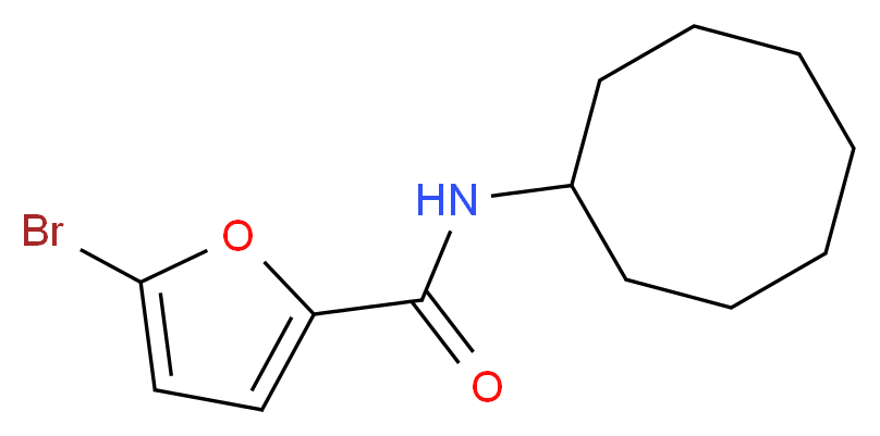 5-bromo-N-cyclooctylfuran-2-carboxamide_分子结构_CAS_310453-09-9