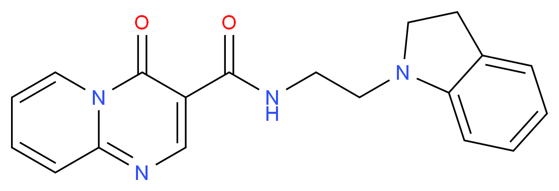N-[2-(2,3-dihydro-1H-indol-1-yl)ethyl]-4-oxo-4H-pyrido[1,2-a]pyrimidine-3-carboxamide_分子结构_CAS_)