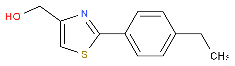 [2-(4-ethylphenyl)-1,3-thiazol-4-yl]methanol_分子结构_CAS_885280-43-3