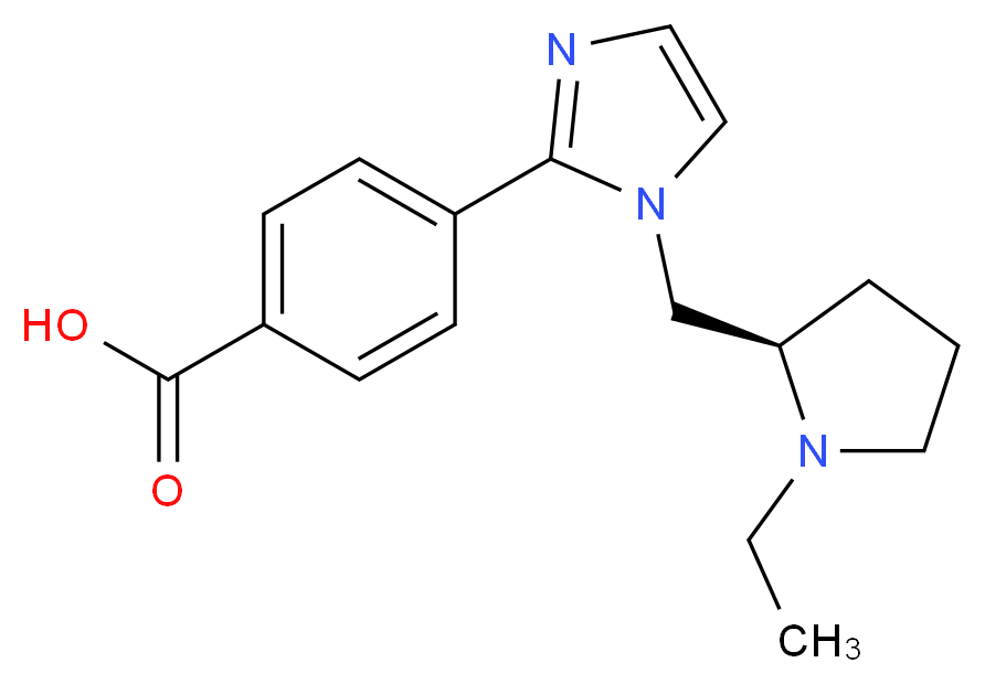 4-(1-{[(2R)-1-ethylpyrrolidin-2-yl]methyl}-1H-imidazol-2-yl)benzoic acid_分子结构_CAS_)