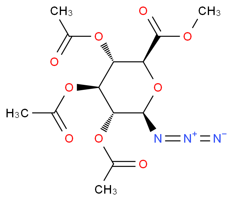 1-Azido-1-deoxy-D-galacturonate 2,3,4-Triacetate Methyl Ester_分子结构_CAS_67776-38-9)