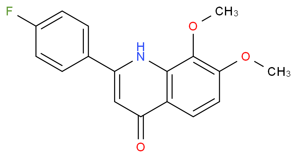 2-(4-Fluorophenyl)-7,8-dimethoxyquinolin-4(1H)-one_分子结构_CAS_1254973-33-5)