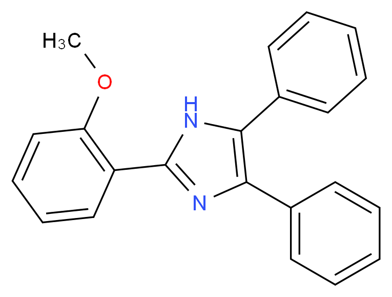 2-(2-methoxyphenyl)-4,5-diphenyl-1H-imidazole_分子结构_CAS_1965-19-1