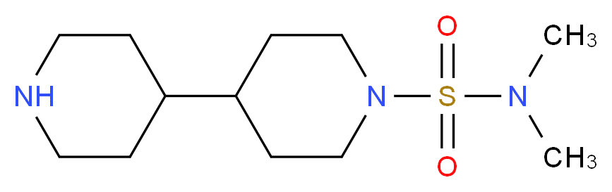 N,N-dimethyl-4-(piperidin-4-yl)piperidine-1-sulfonamide_分子结构_CAS_1000958-59-7